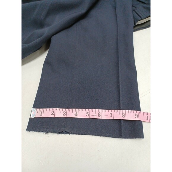 Vtg HPI Signature Collection Dress Pants Mens 38 Regular NavyBlue Undone Hem - Picture 10 of 12